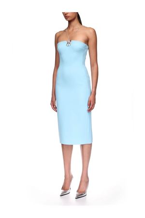 Crystal Chain And Swallow Midi Dress DAVID KOMA | SS25DK57DBLUESILVER